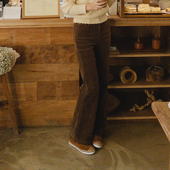 【特价 30% ★数量有限】【LABEL】Bread 修身灯芯绒靴<FONT color=#d8a4a4>【尺码:S、M、L】</font>