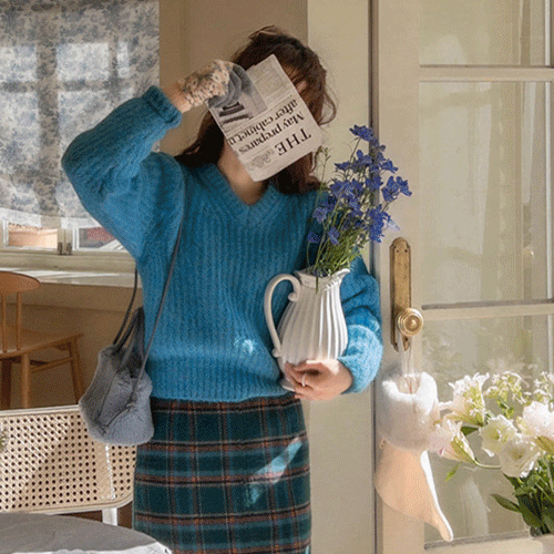 【特价5折★数量有限】Sorel Dotum 保暖蓬松V领针织衫<FONT color=#d8a4a4>【尺码:F (55~66)】</font>