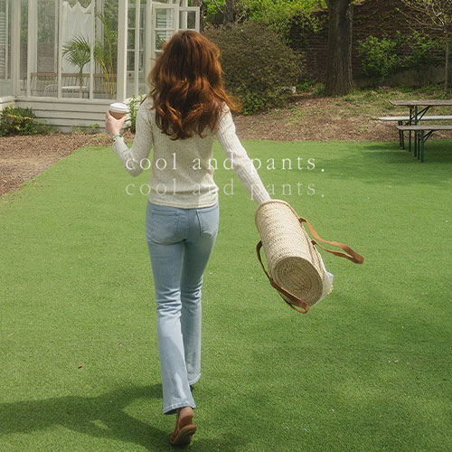 名人氨纶淡青半靴剪裁松紧带短[size:S,M,L]