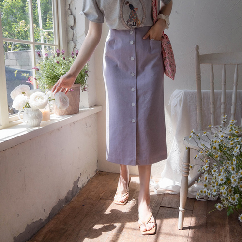[LABEL] Gemma Button Smooth Line Body Cover Slim Date Dress[尺寸:F(55~66)]