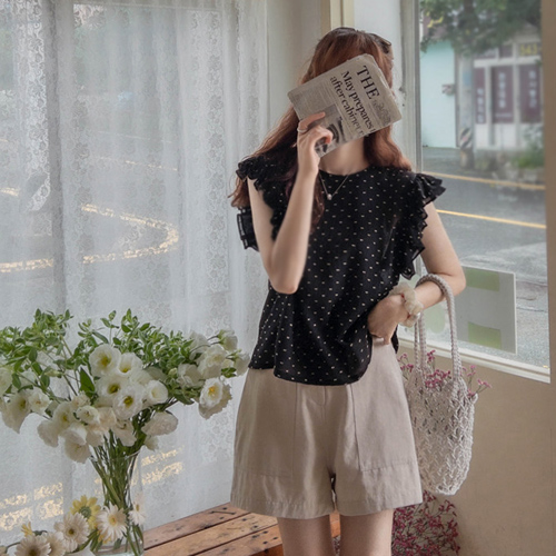 <FONT color=#5a3954>MADE LIN</font>珍妮共享银色皱褶夏日卫衣女装 [尺码: F(55~66)]