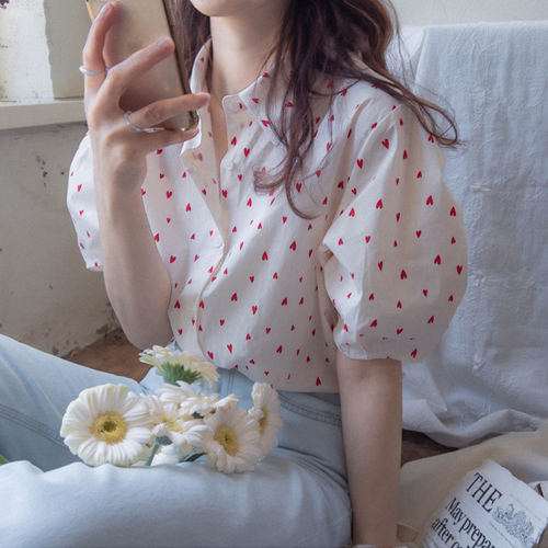<FONT color=#5a3954>MADE LIN</font> Crochen 半袖爱心女装<FONT color=#d8a4a4>[刮刮乐]</font>