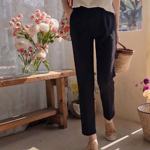 [新品 10,000 韩元] 世界上最舒适、无皱、弹力带裤 [尺码：S、M、L、XL]