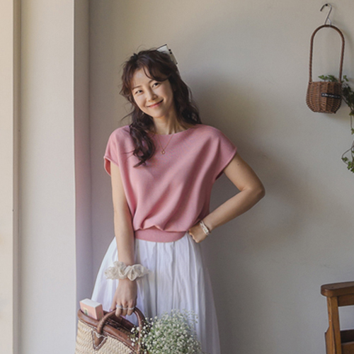 Modean 连帽 ~ 船领夏季帽袖针织衫 [尺码: F(55~66)]