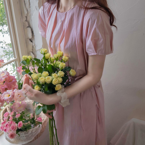 [LABEL] Lanscar Moist Crunch Cooling Pin Tuck 圆线袖腰带调节 [尺码：F(55~66)]