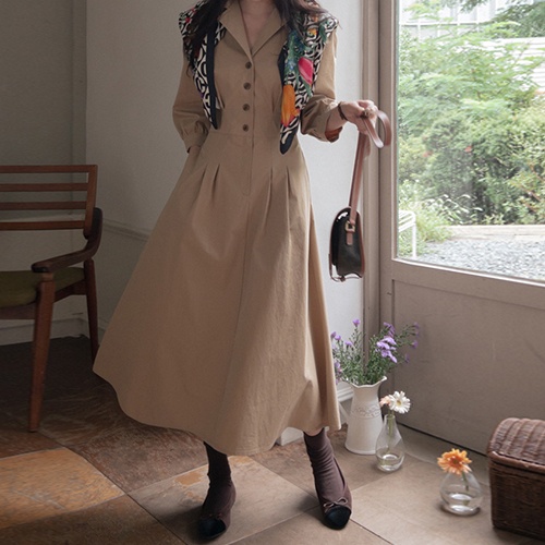 [风衣连衣裙][LABEL]鲁昂女性情绪色彩服装[size:F,1]