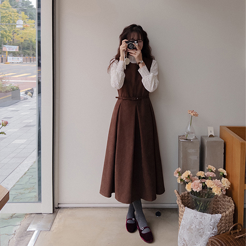 [体型互补效果][腰带套装][LABEL] Ofmood 经典腰带套装 pin tuck [尺码: F(55~66)]