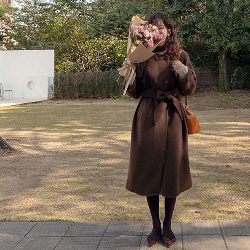【100%优质美利奴羊毛】【腰带】【LABEL】Marend手工外套【尺码：F（55~66）】