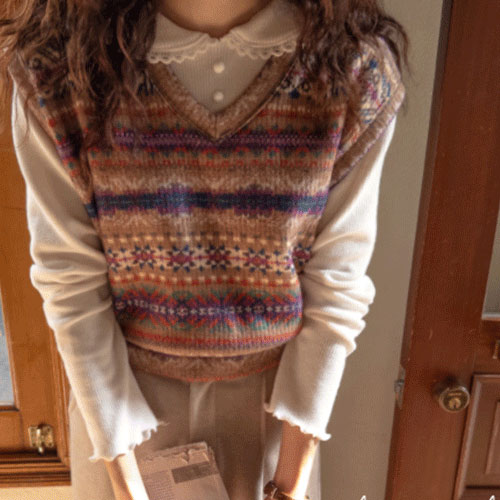 【特价10% ★限量】【积分插画】【标签】Flo 多彩心情提花插画马铠【尺码：F(55~66)】