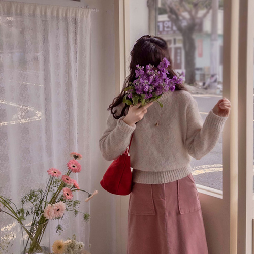 【特价15% ★数量有限】【LABEL】Gemmabocashi 柔软灵活混色宽松羊皮大衣【尺码:F (55~66)】