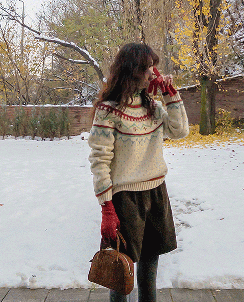 【特价10% ★数量有限】【LABEL】Liette 厚提花图案衬衫【尺码：F(55~66)】