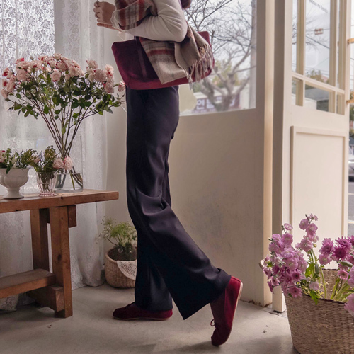 【LABEL】冬季保暖水貂毛拉绒衬里弹力无尘带裤【尺码：S、M、L】