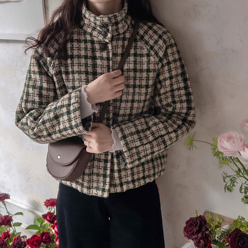 【特价20% ★数量有限】【最高特价立减15,000韩元】 <FONT color=#5a3954>MADE LIN</font>高级粗粒绒里绒保暖羽绒混纺套装【尺码:F (55~66)】