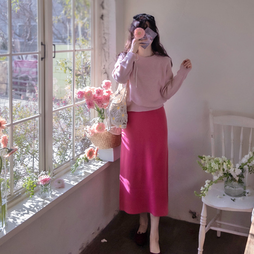 Season Juliet 柔软弹力针织半身裙 [尺码：F (55~66)]