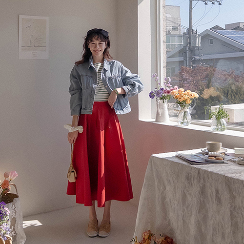 【必备牛仔外套】【特价优惠4000韩元】 <FONT color=#5a3954>MADE LIN</font> Robinson 修身剪裁标准版型牛仔外套【尺码：F (55-66)】