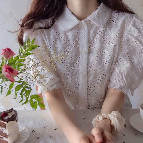 Cantabel花朵刺绣夏季柔韧安卡拉蕾丝女装[尺码:F(55~66)]