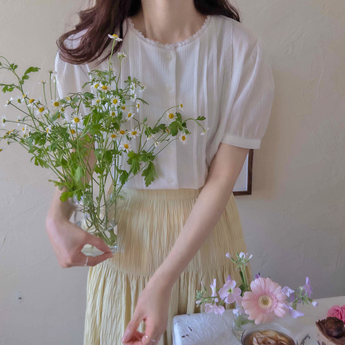 Merni蕾丝褶皱女装[尺码:F(55~66)]