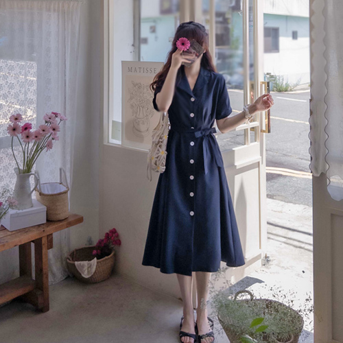 [LABEL] Jayanna 夏日清凉保湿泡泡纱长裙 [size:F,L]