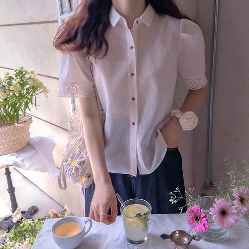 【新品特价7000韩元优惠】 <FONT color=#5a3954>MADE LIN</font>弗洛尼浅袖蕾丝女装【尺码:F(55~66)】