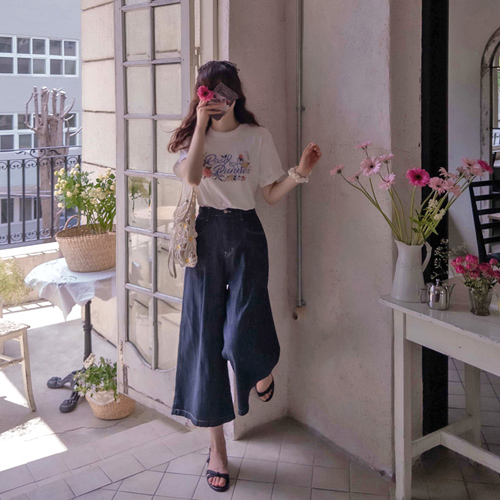 Anne Chloe Nonfade Cool Pin Tuck 夏季绑带裙裤 [尺码：S,M,L]