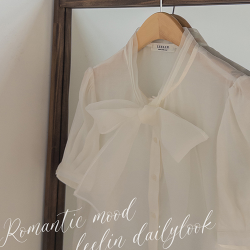 【限量特惠】【新品特惠 10,000韩元优惠】 <FONT color=#5a3954>MADE LIN</font> Plia Organza Big Ribbon 女士连衣裙【尺码:F(55~66)】
