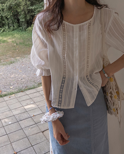 杜威蕾丝刺绣五分垂坠夏季女装【尺码:F(55~66)】