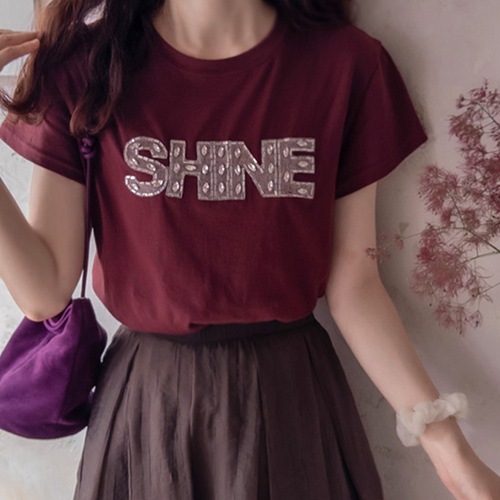 Rubins Shinebiz 字母季节点 T 恤 [尺码: F(55~66)]