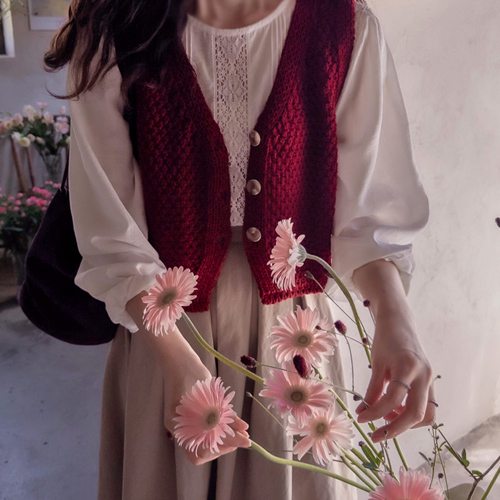 [LABEL] Sallyven Fall Coordination 干练/利索针织衫马甲 [size: F(55~66)]