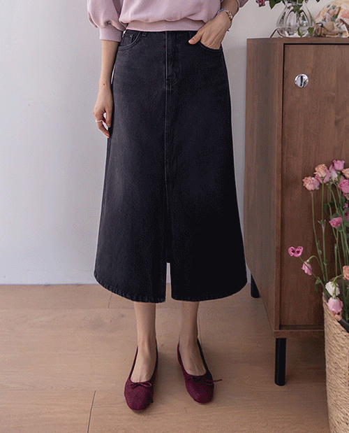 Labella 半A字前开衩后绑带牛色长裙 [尺码: S, M, L]