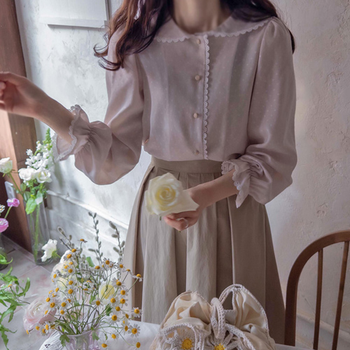 <FONT color=#5a3954>MADE LIN</font> Shualan 迷你无圆领纯圆点女装<FONT color=#d8a4a4>【刮刮乐】</font>