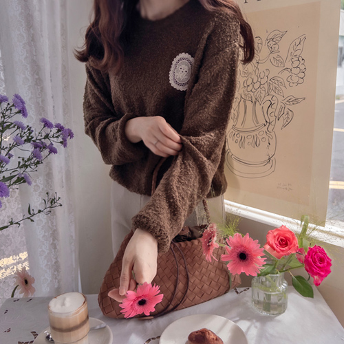 [LABEL] Sereno Lace Point Autumn Buckle 可爱针织衫 [尺码: F(55~66)]