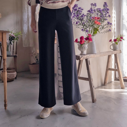 [LABEL] Denian Cheese Span Smooth Clean Fit Wrinkle-Free Comfort Band Pants [尺码: S, M, L]