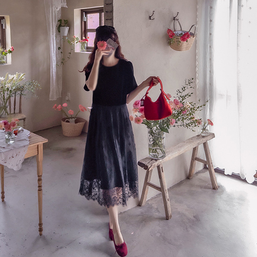 【最高特惠价 13,000 韩元折扣】 <FONT color=#5a3954>MADE LIN</font> Lee Jane 真丝褶皱半身裙【尺码:F(55~66)】