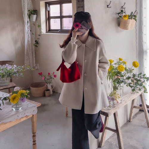 [LABEL] Robertia 里布绗缝保暖大领手工呢子大衣 [尺码: F(55~66)]