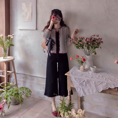 [LABEL] Schwink 爱心波浪领珍珠纽扣开口款 [尺码: F (55~66)]