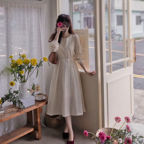 【超值优惠 8,000 韩元】 <FONT color=#5a3954>MADE LIN</font> Arite Lovely Mood 真丝镂空半身裙【尺码：F(55~66)】