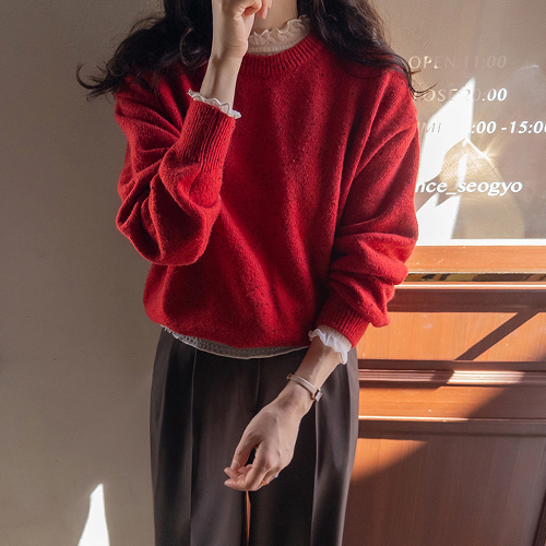 Woolnef 柔软平静 Bokashi 羔羊毛针织夹克 [尺码: F (55-66)]