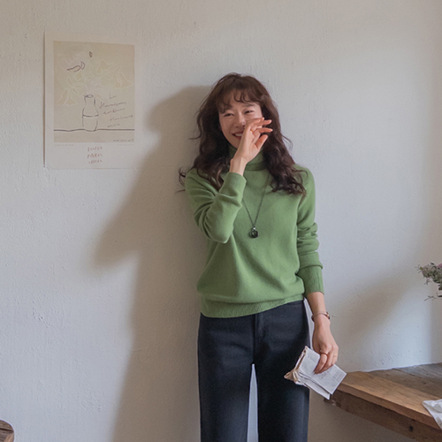 [100% 羊毛] 德勤纯色高品质高领毛衣 [尺码：女款(55~66)]