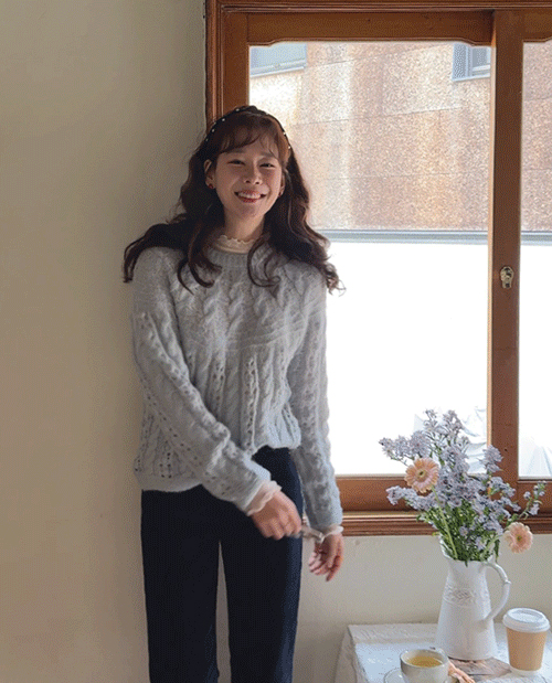 Sophia 针织印花宽松灯芯绒衬衫 [尺码：F(55~66)]