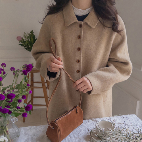 [LABEL] Lemain 银色人字纹手工长袖衬衫 [尺码：F (55-66)]