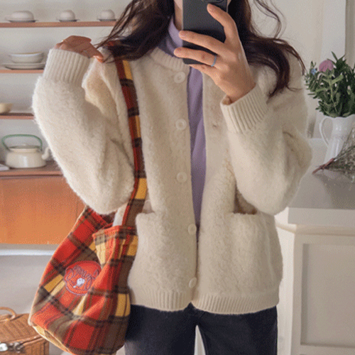 【标签】Deheve 加厚保暖 Dumble 搭扣口袋开襟衫【尺码：F (55~66)】