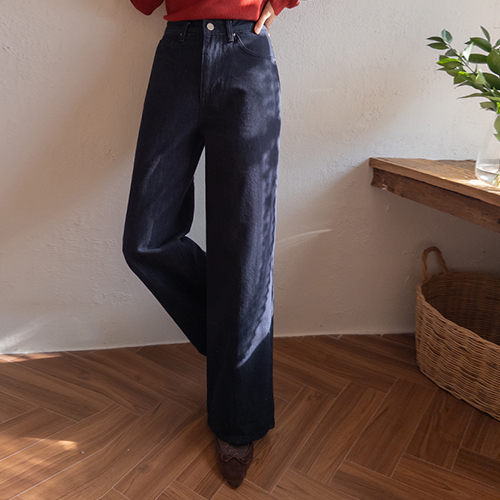 【热门冬季抓绒款】【不褪色】Clyden 连帽原色牛仔阔腿裤【尺码:S、M、L】