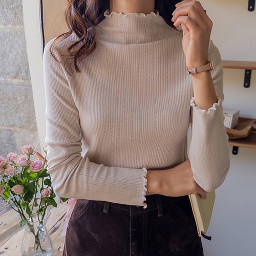 【特价优惠 4,000 韩元】 <FONT color=#5a3954>MADE LIN</font> Brainy Lovely Wave 半截T恤【尺码：F (55~66)】