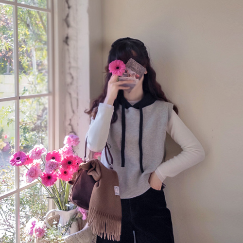 【LABEL】Hermian 可爱连帽保暖马夹克【尺码:女款(55~66)】