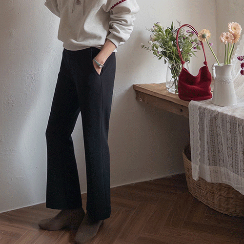 【遮盖小肚腩排名第一】【喇叭裤版】【氨纶超保暖抓绒】【新品特价，立减8000韩元】 <FONT color=#5a3954>MADE PREMIUM</font> Deiden 抓绒氨纶隐形束带半喇叭裤长裤【尺码：S、M、L】