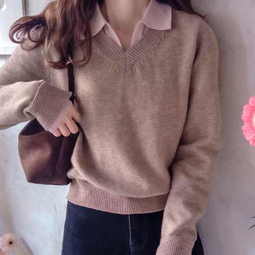 [标签] 新款 Gemma Kara 分段式，结实而富有弹性的厚针织衫 [尺码：F (55~66)]