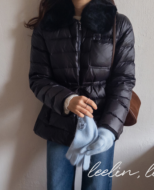 Showcase Real Rex Fur 领 Warm Virtue Down 串 Thick Paldding [size: F(55~66)]