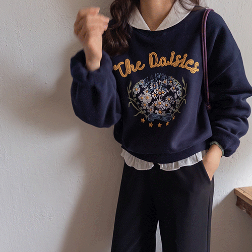 [冬季版] [加绒] Mater Daily 半短款刺绣圆点运动衫T恤 [尺码: F(55~66)]