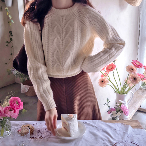 冬季针织超细美利奴羊毛 100% 高品质保暖针织衫 [尺码：F (55-66)]