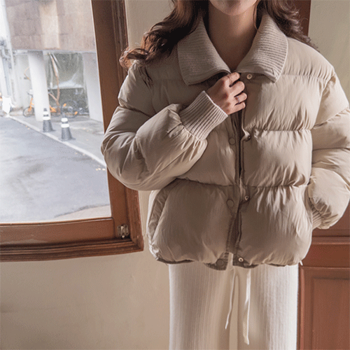 【双层羽绒针织套装】维迪针织领分体羽绒针织套装【尺码：F（55-66）】